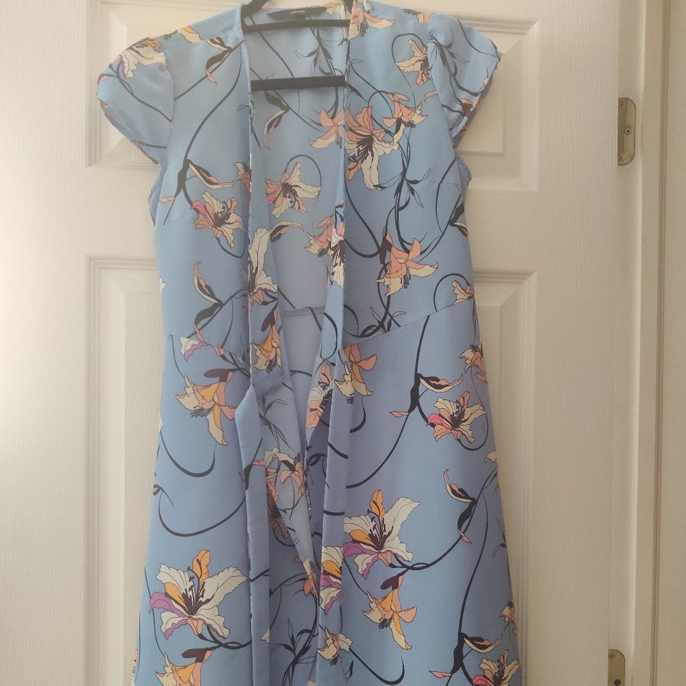 Blue Summer Wrap Around Dress